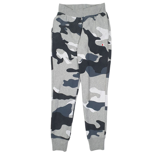 Mens Grey Champion Camo Reverse Weave Jogger Trousers