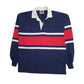 Mens Navy Barbarian Rugby Long Sleeve Polo Shirt