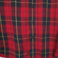 Mens Red L.L.Bean Thick Plaid Flannel  Shirt