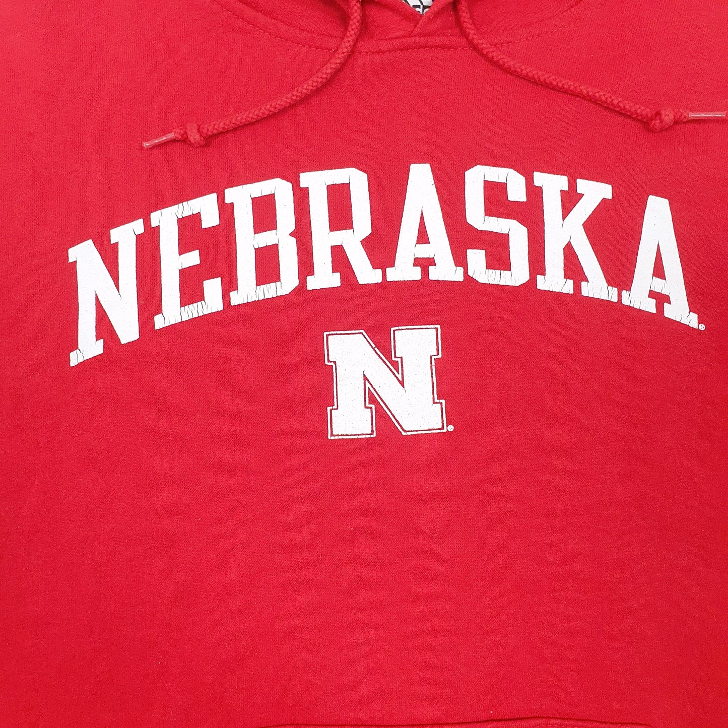 Mens Red Adidas Nebraska Hoodie Jumper