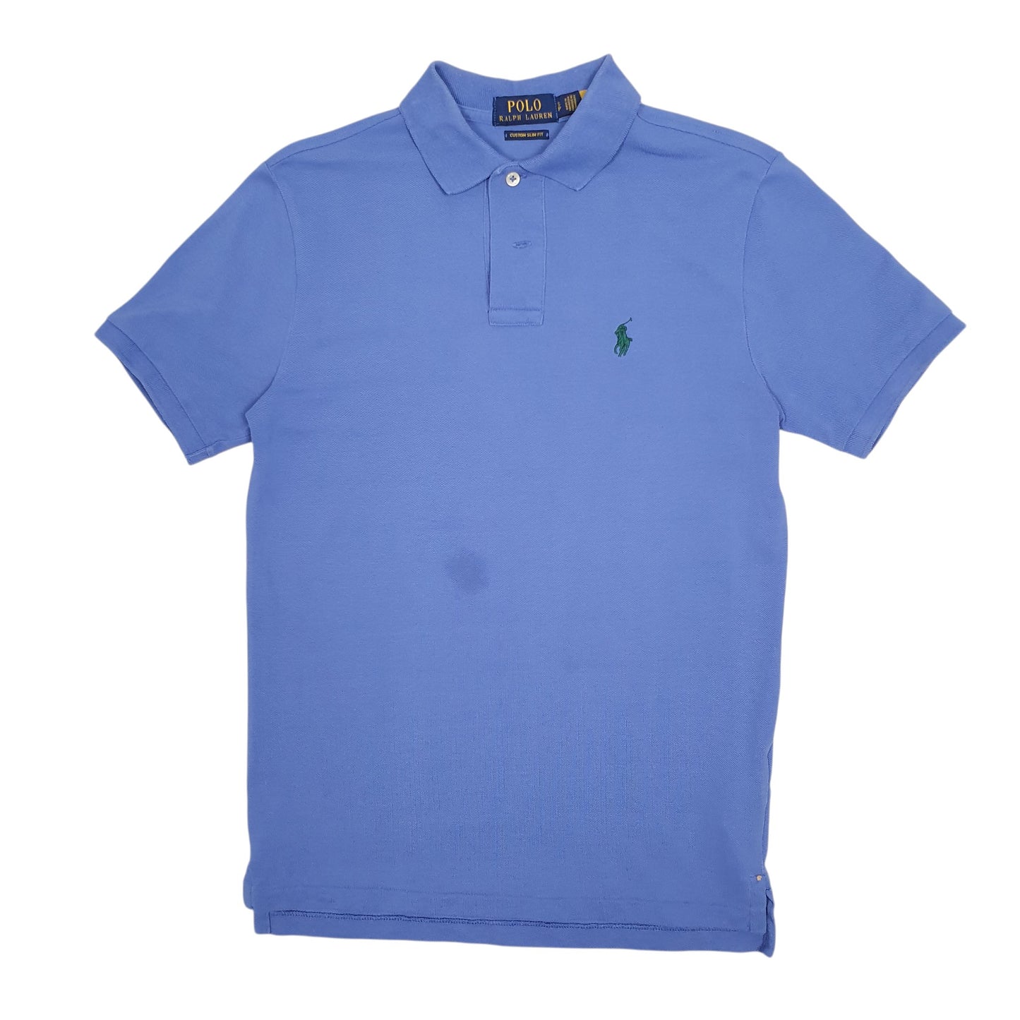 Mens Blue Polo Ralph Lauren Custom Slim Fit Short Sleeve Polo Shirt