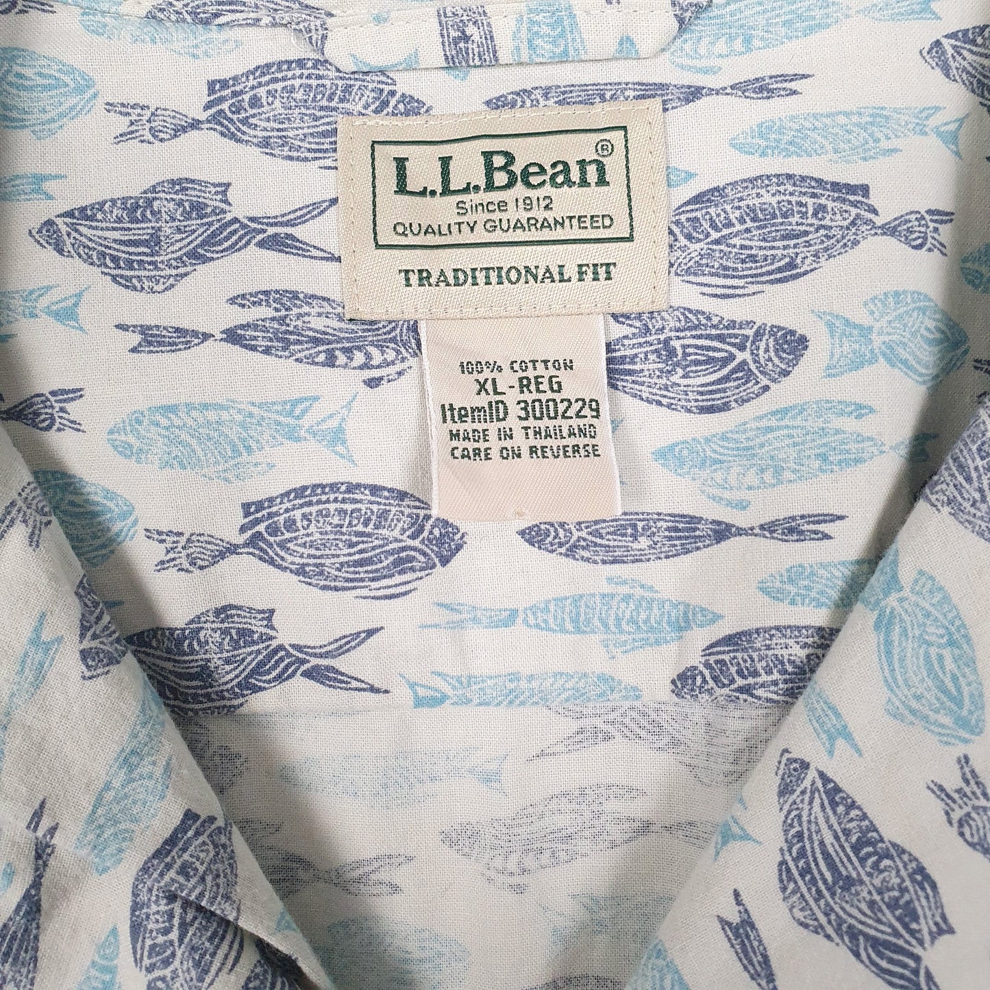 Mens Blue L.L.Bean   Shirt