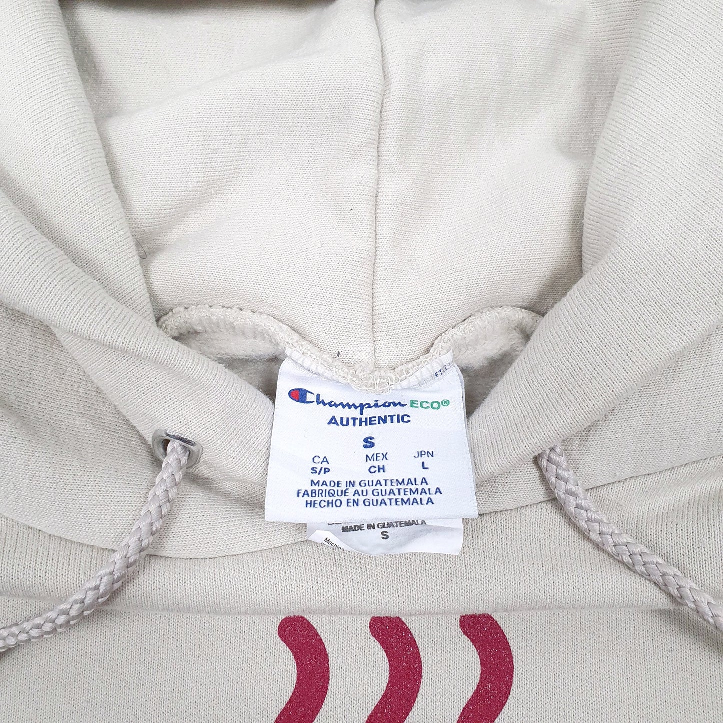 Mens Beige Champion  Hoodie Jumper