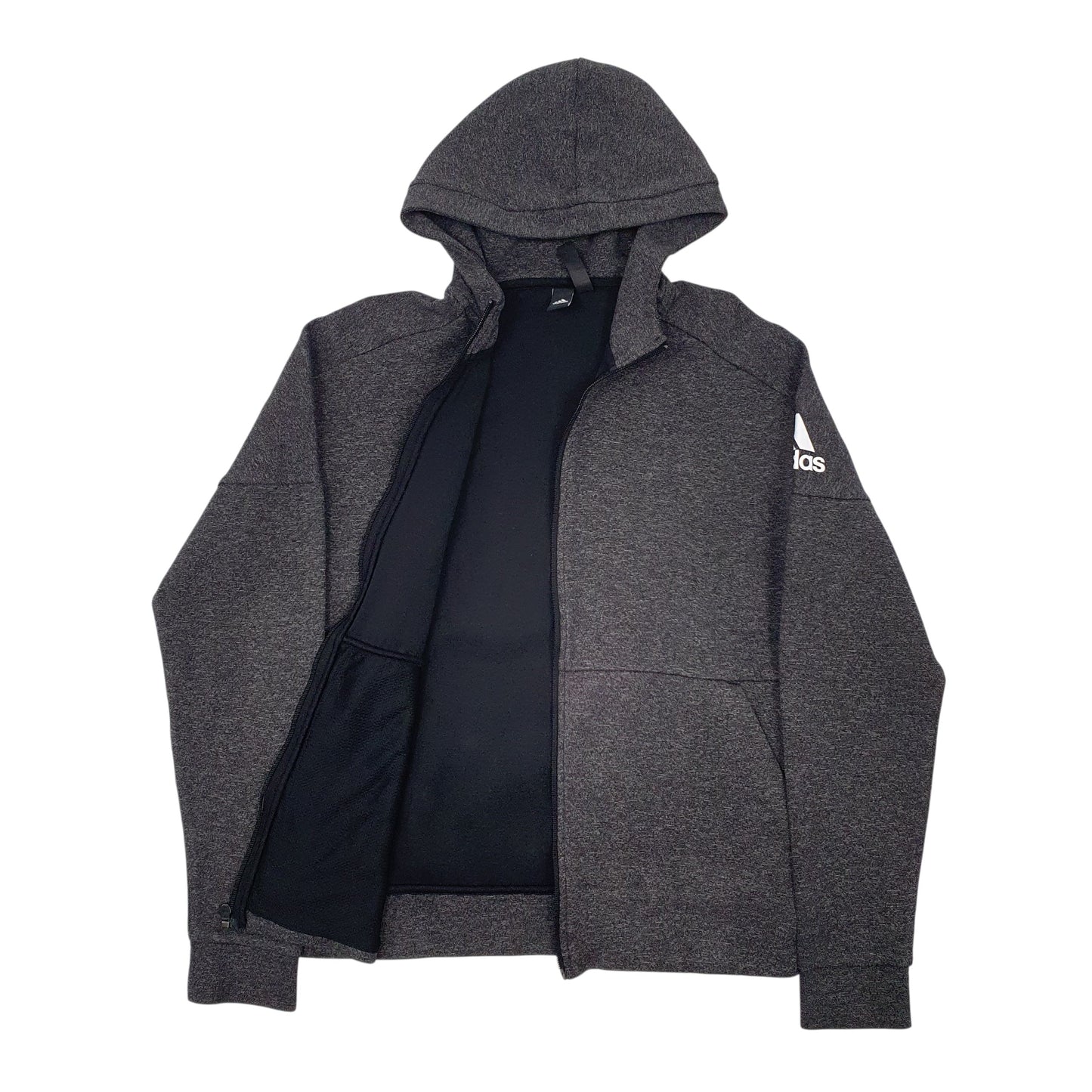 Womens Grey Adidas  Full Zip Jumper