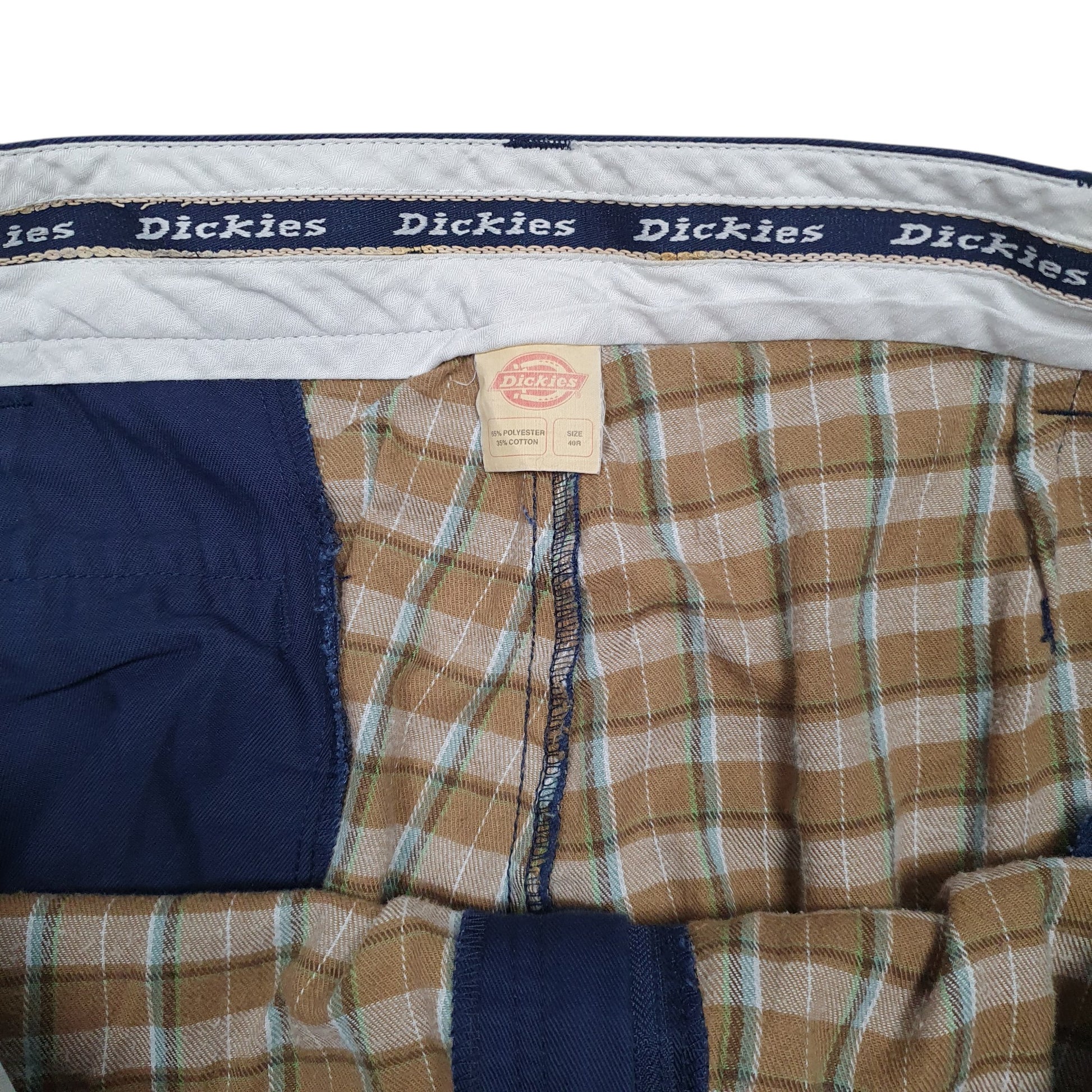 Mens Navy Dickies Vintage 00s Blanket Lined  Trousers