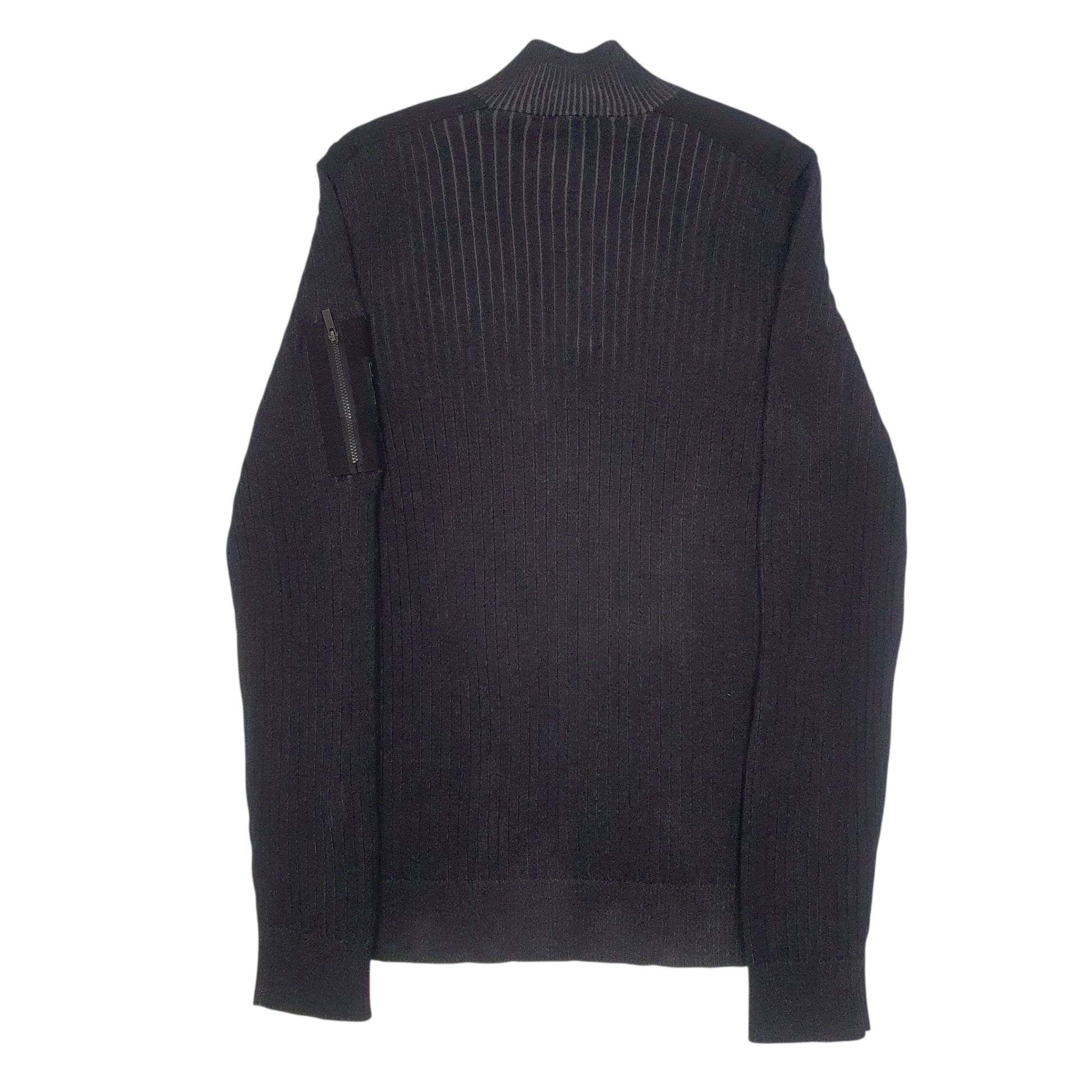 Mens Black Calvin Klein  Quarter Zip Jumper