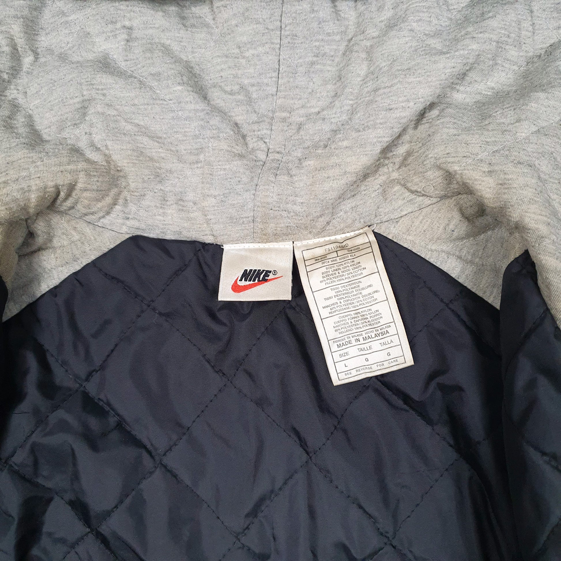 Mens Black Nike Vintage 90s  Coat