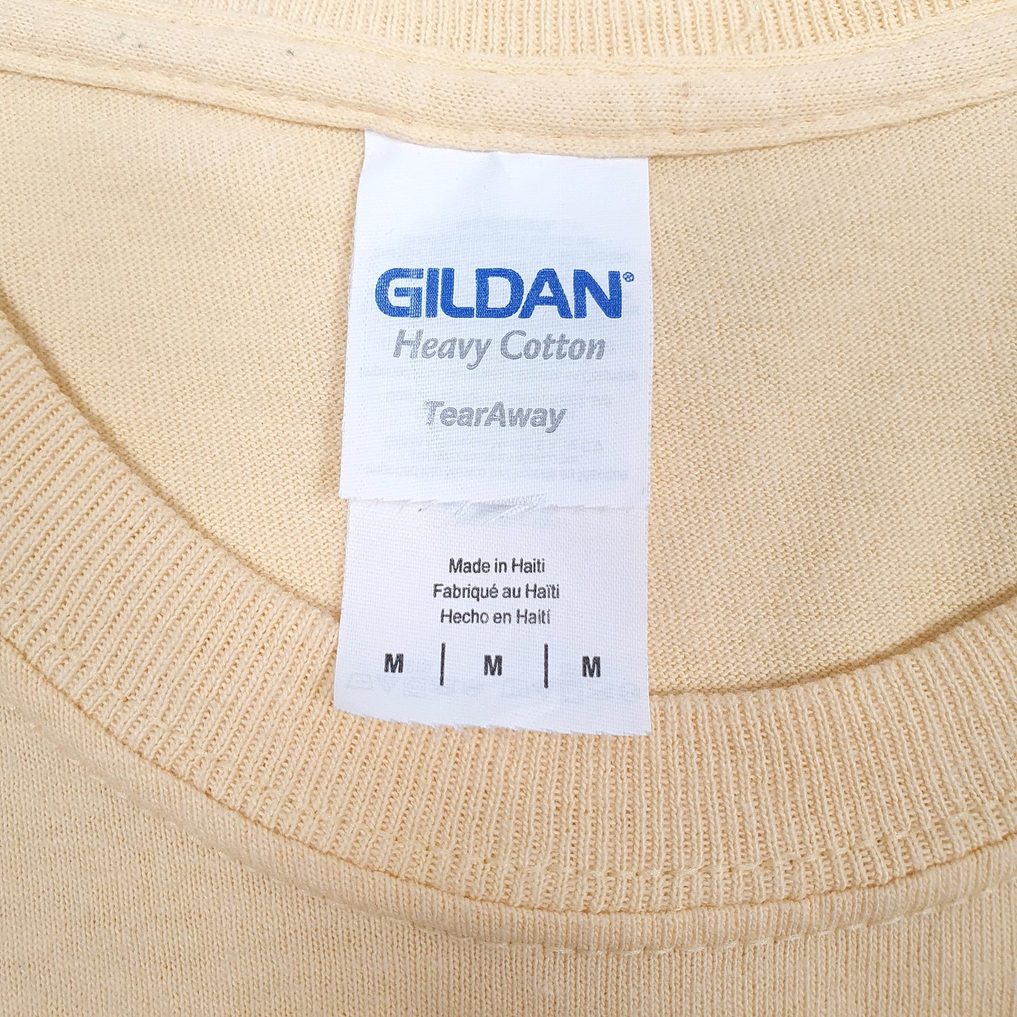 Mens Yellow Gildan   T Shirt