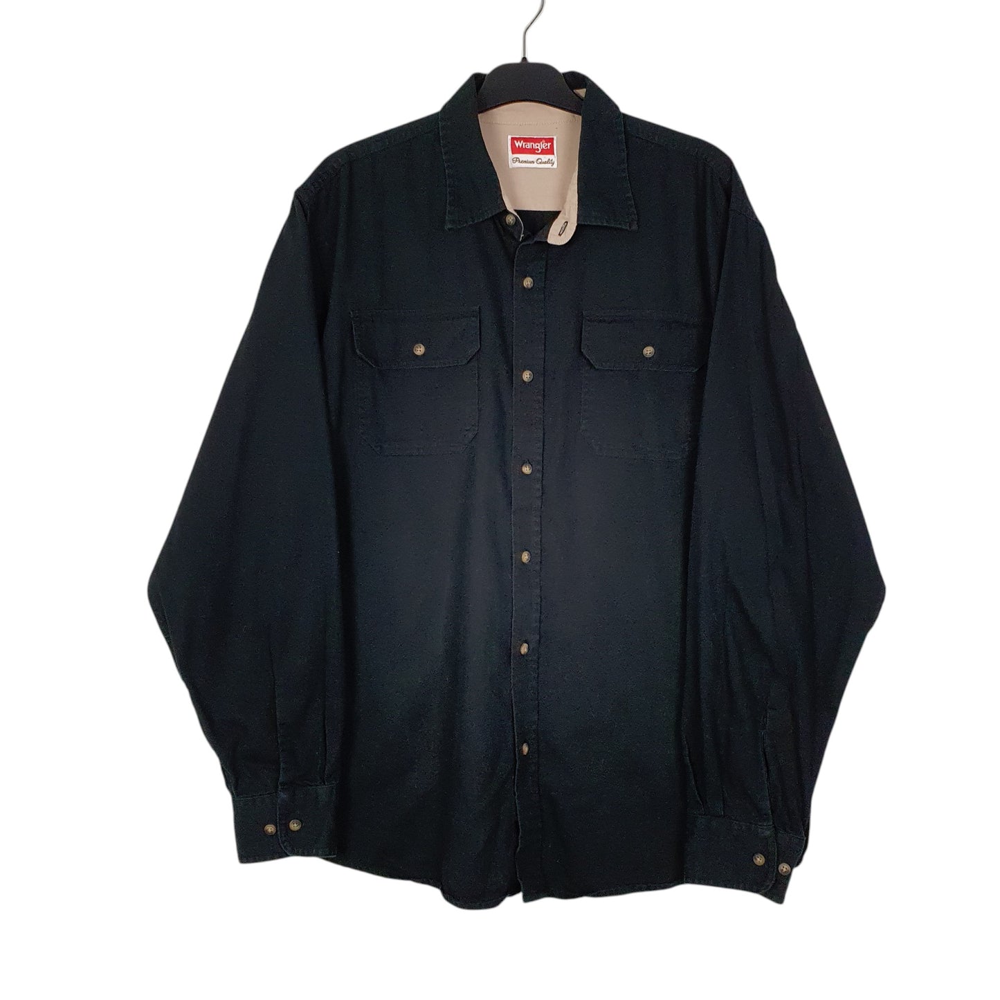 Mens Black Wrangler  Long Sleeve Shirt