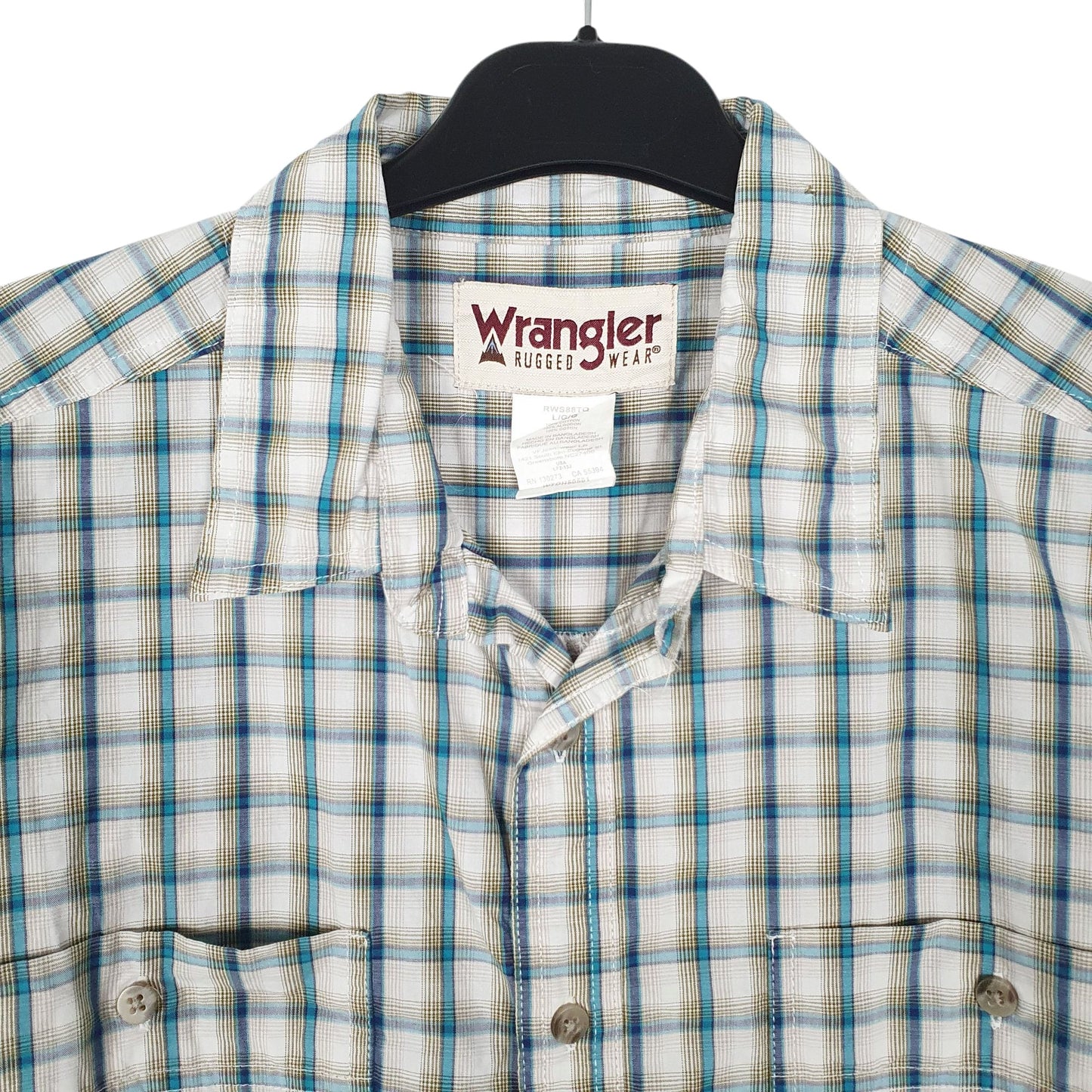 Mens White Wrangler Rugged Wear  Shirt