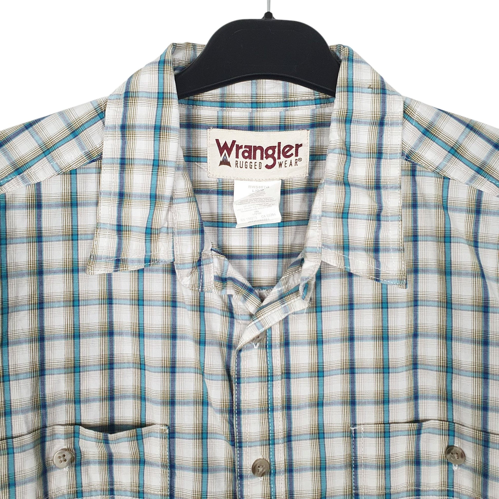 Mens White Wrangler Rugged Wear  Shirt