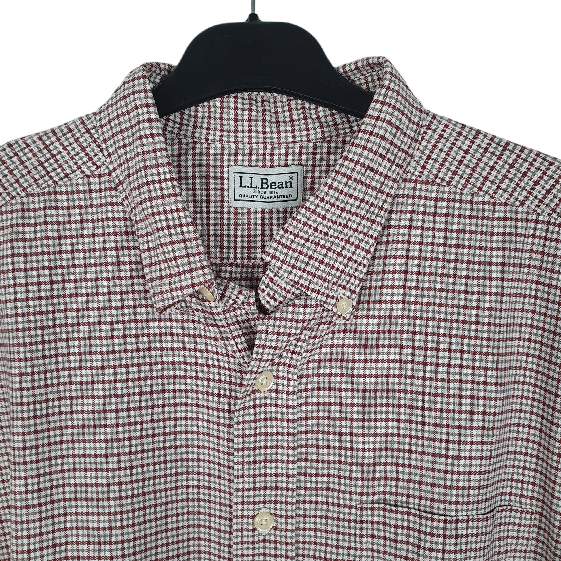 Mens Burgundy L.L.Bean   Shirt
