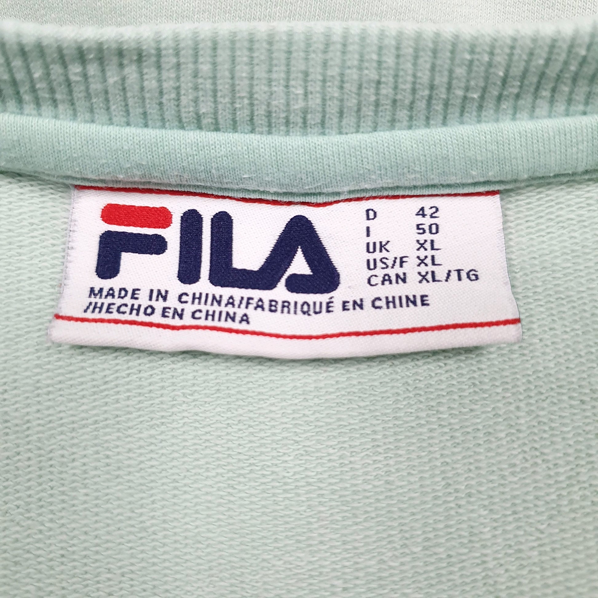 Womens Green Fila  Crewneck Jumper