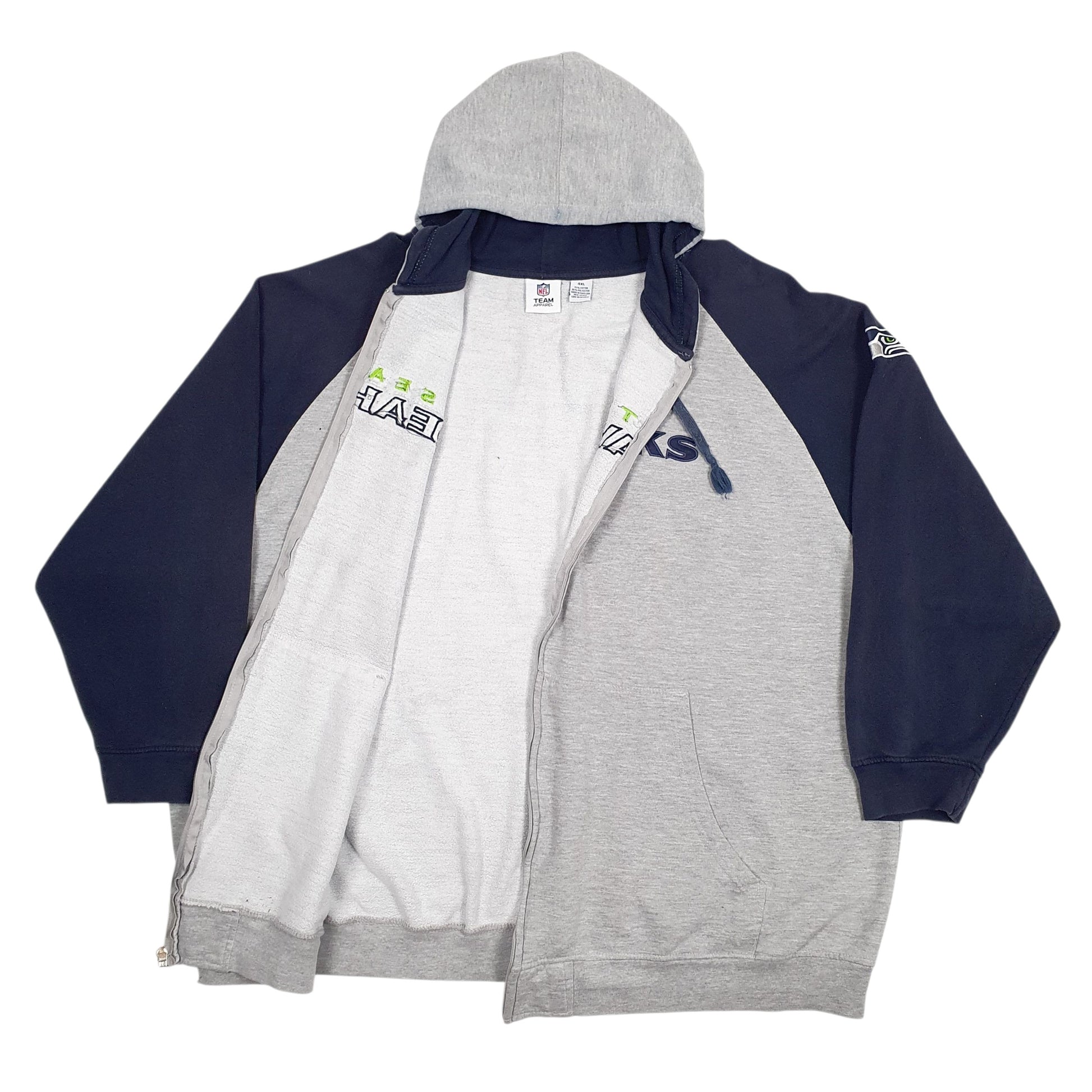 Mens Grey NFL Seattle Seahawks Full Zip Jumper