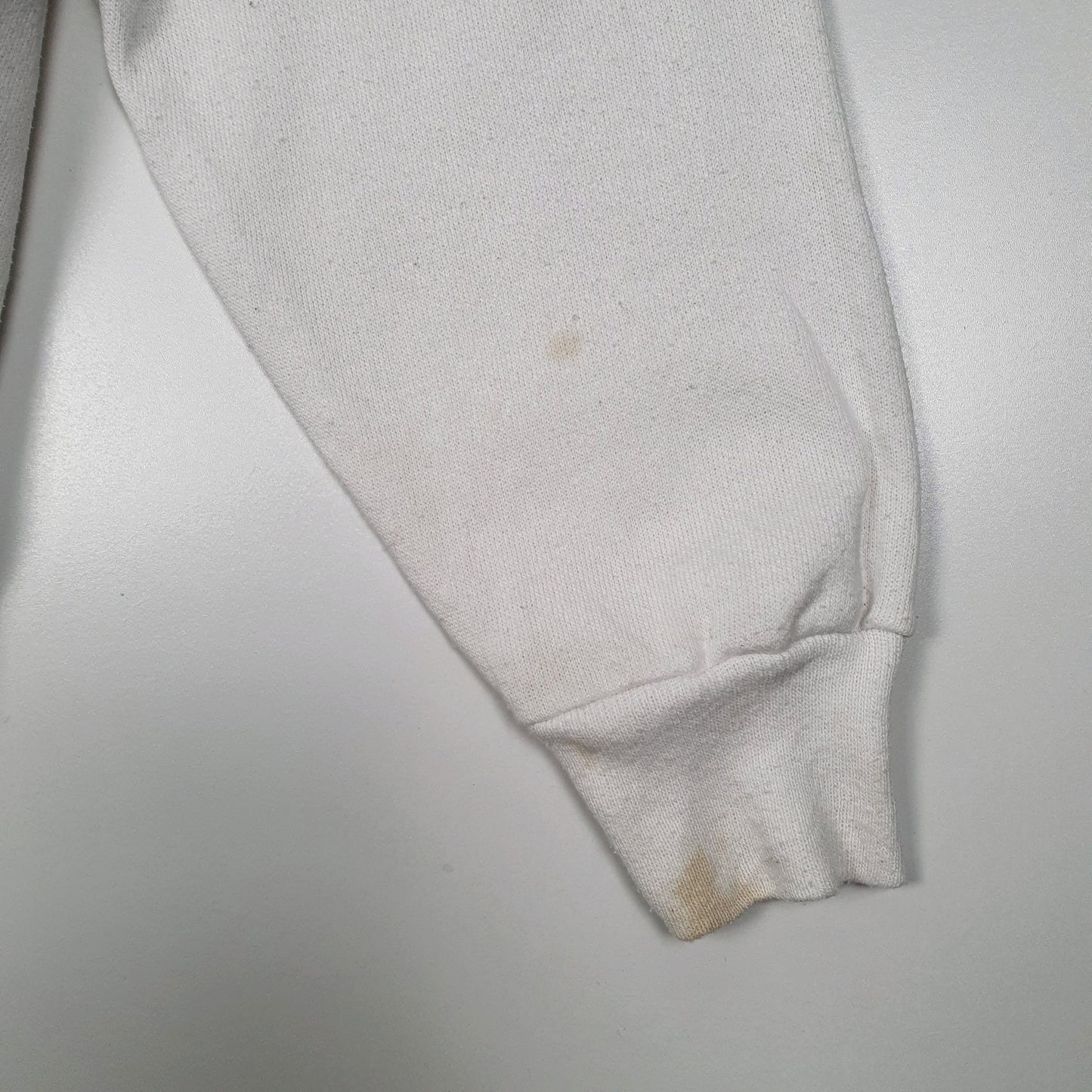 Mens White Hanes Vintage 90s Crewneck Jumper