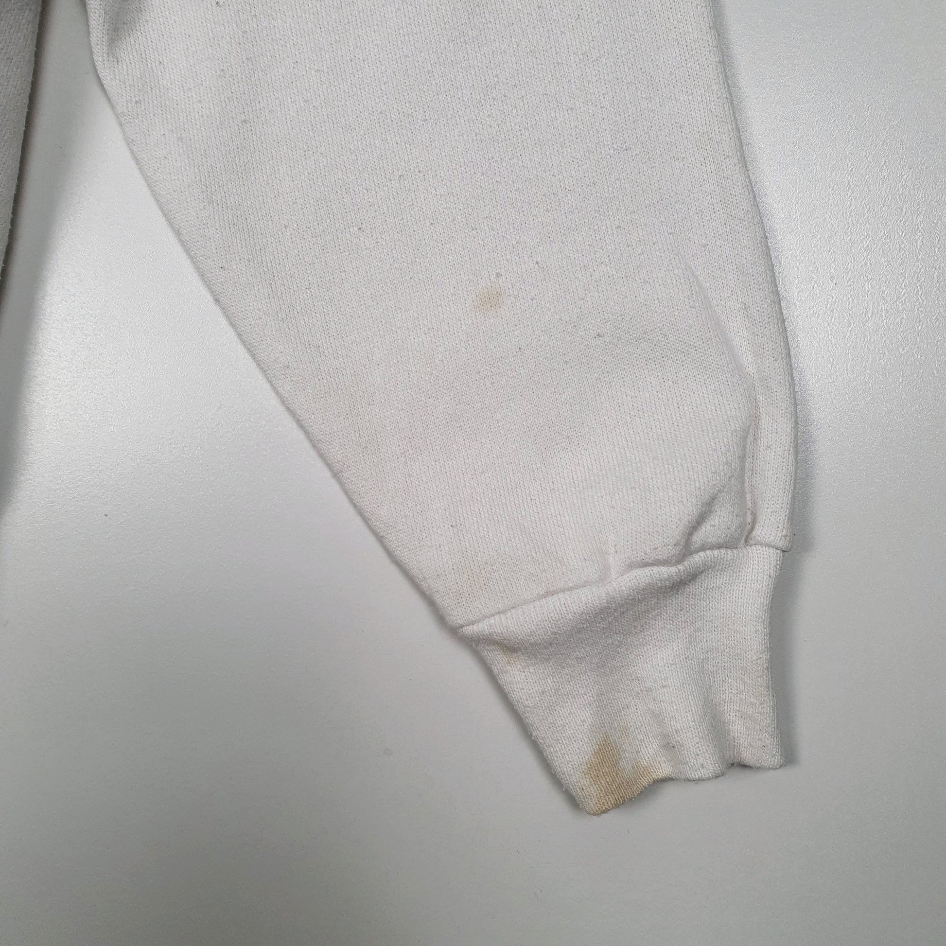 Mens White Hanes Vintage 90s Crewneck Jumper