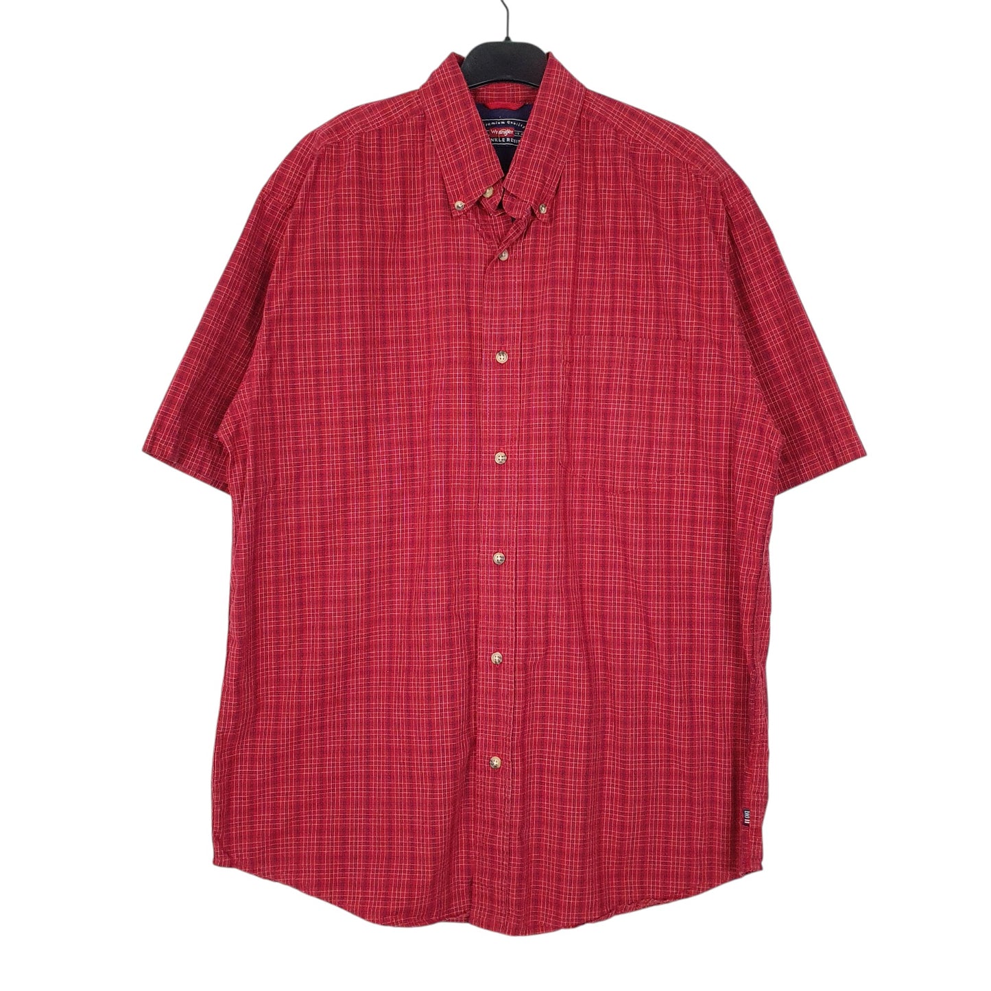 Mens Red Wrangler  Short Sleeve Shirt