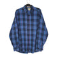 Mens Blue L.L.Bean Scotch Plaid Flannel Long Sleeve Shirt