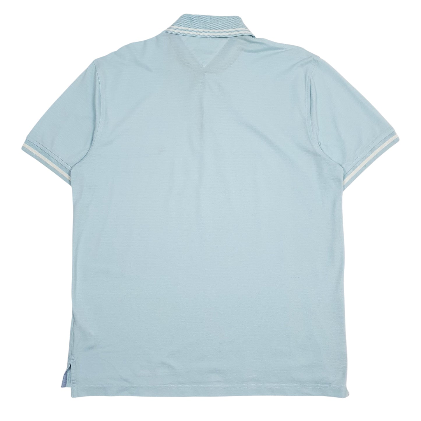 Mens Blue Tommy Hilfiger  Crewneck Polo Shirt