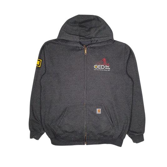 Mens Grey Carhartt Hoodie Full Zip Jumper
