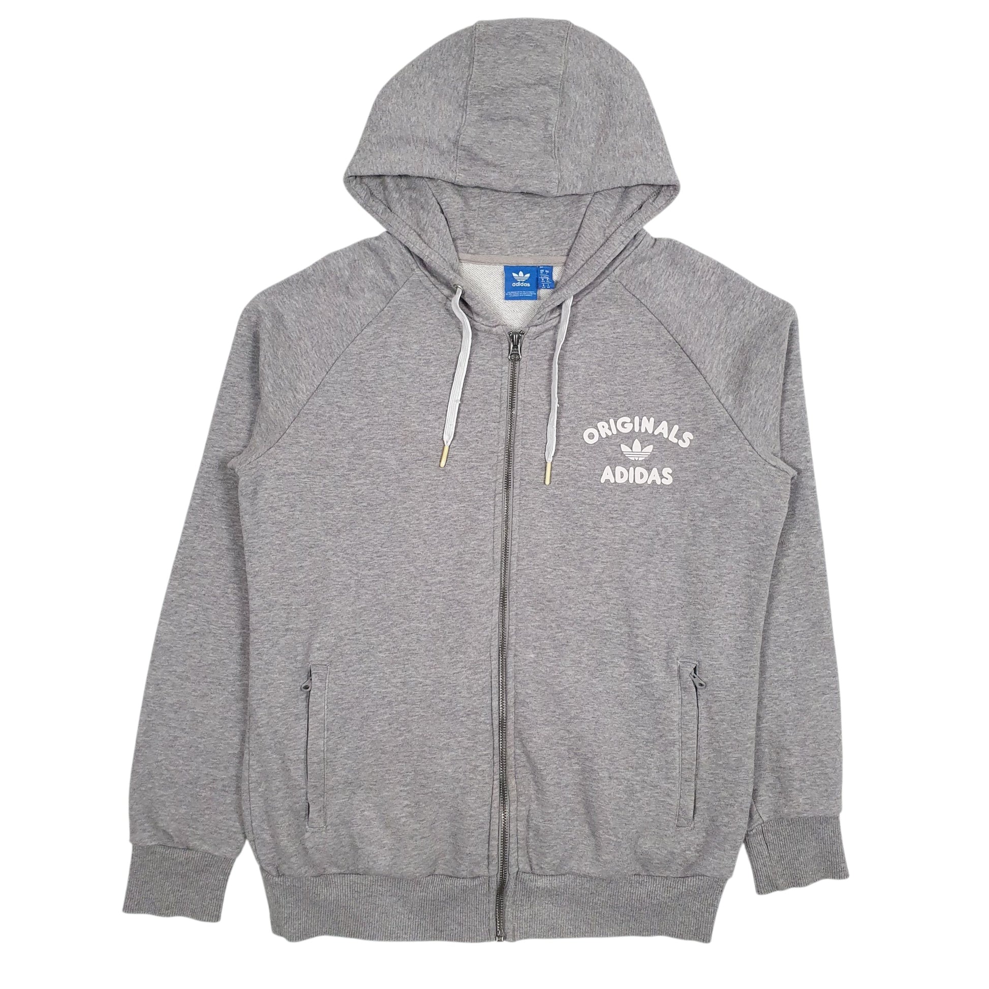 Womens Grey Adidas  Full Zip Jumper