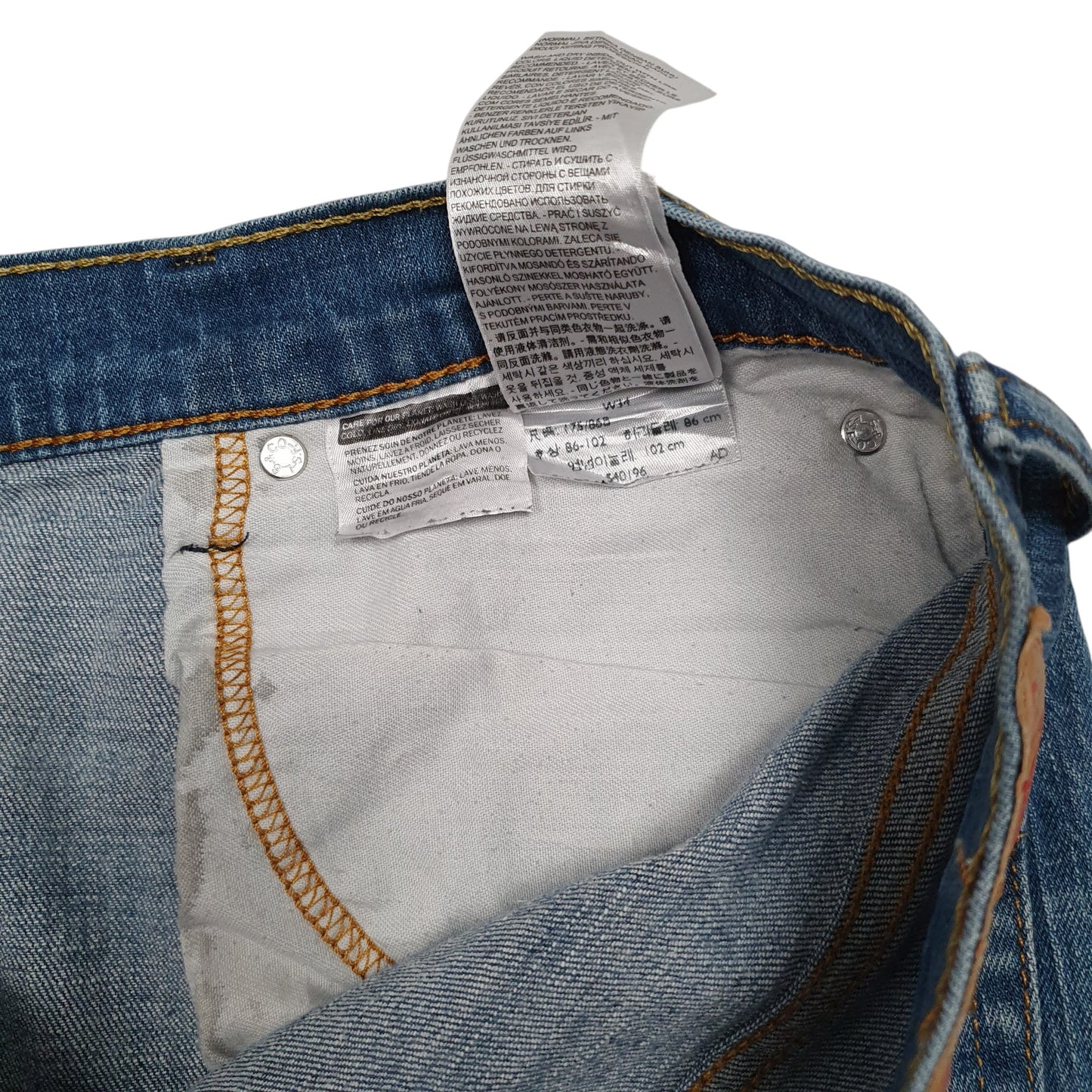 Mens Blue Levis 569 Stretch  Shorts