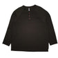 Mens Green Taohuadao Henley Long Sleeve T Shirt