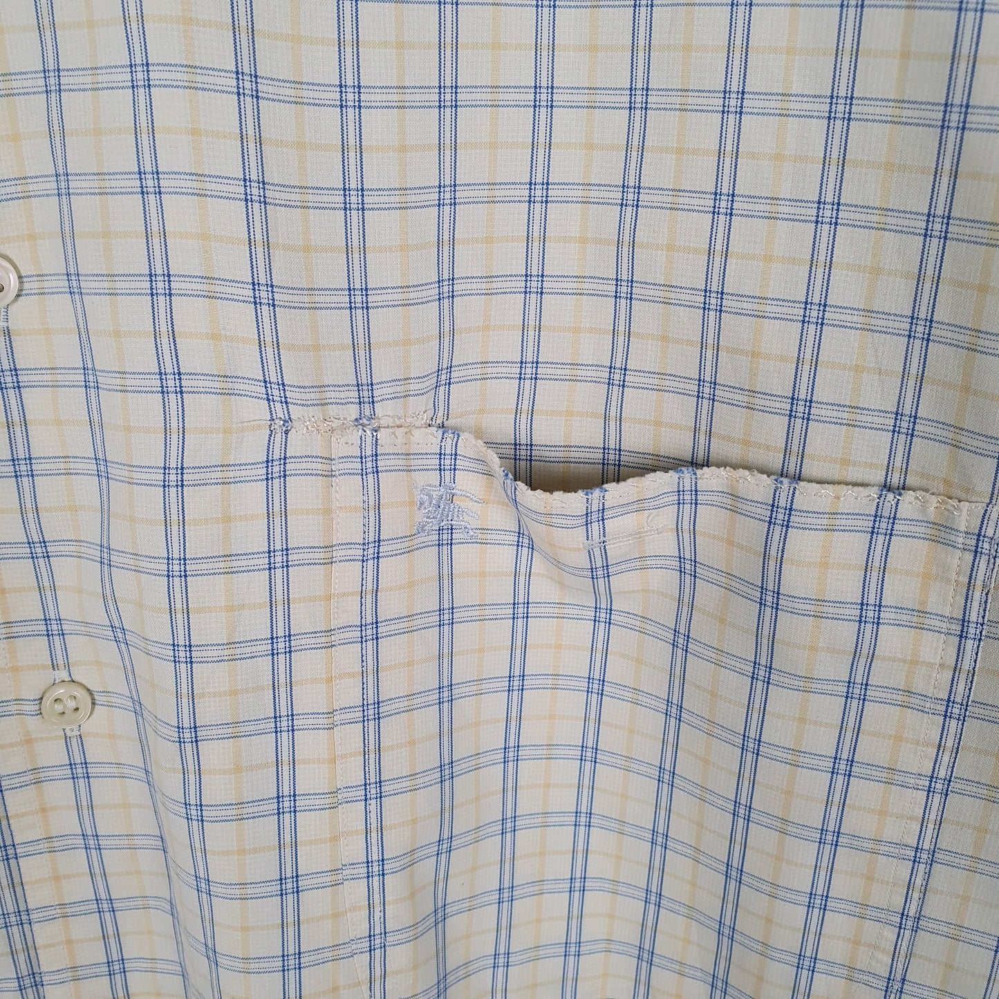 Mens Yellow Burberry Vintage 90s  Shirt
