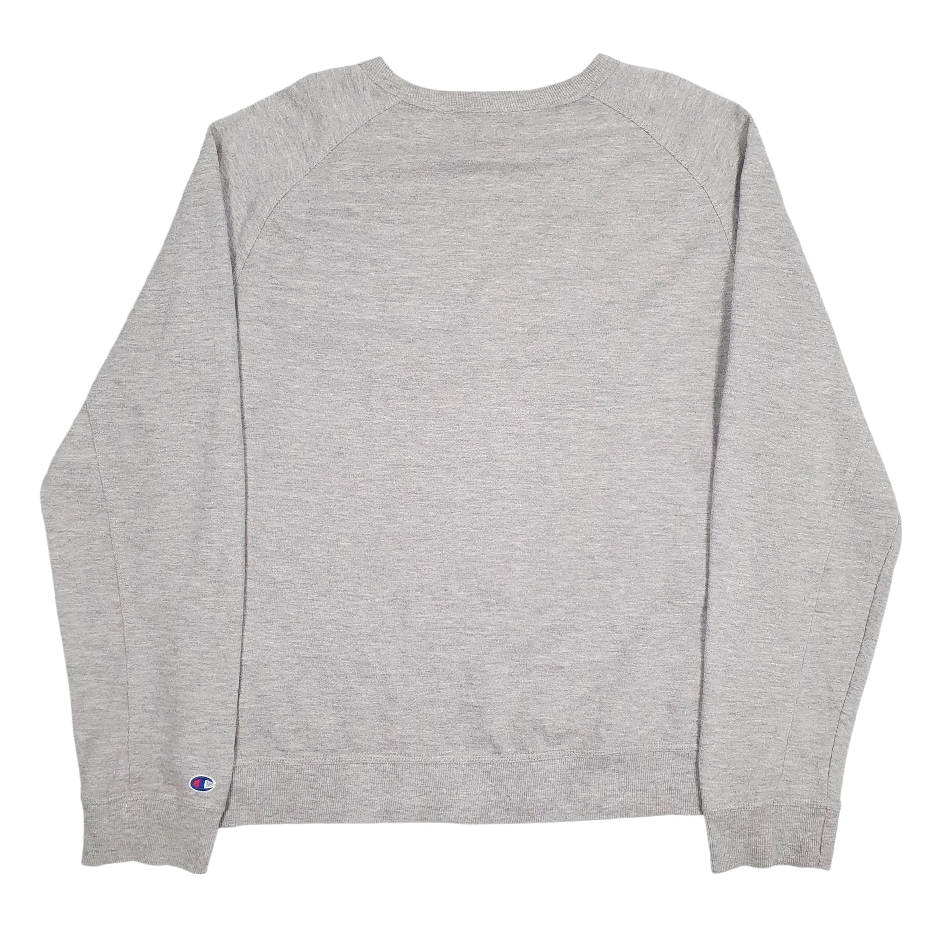 Mens Grey Champion Spellout Crewneck Jumper