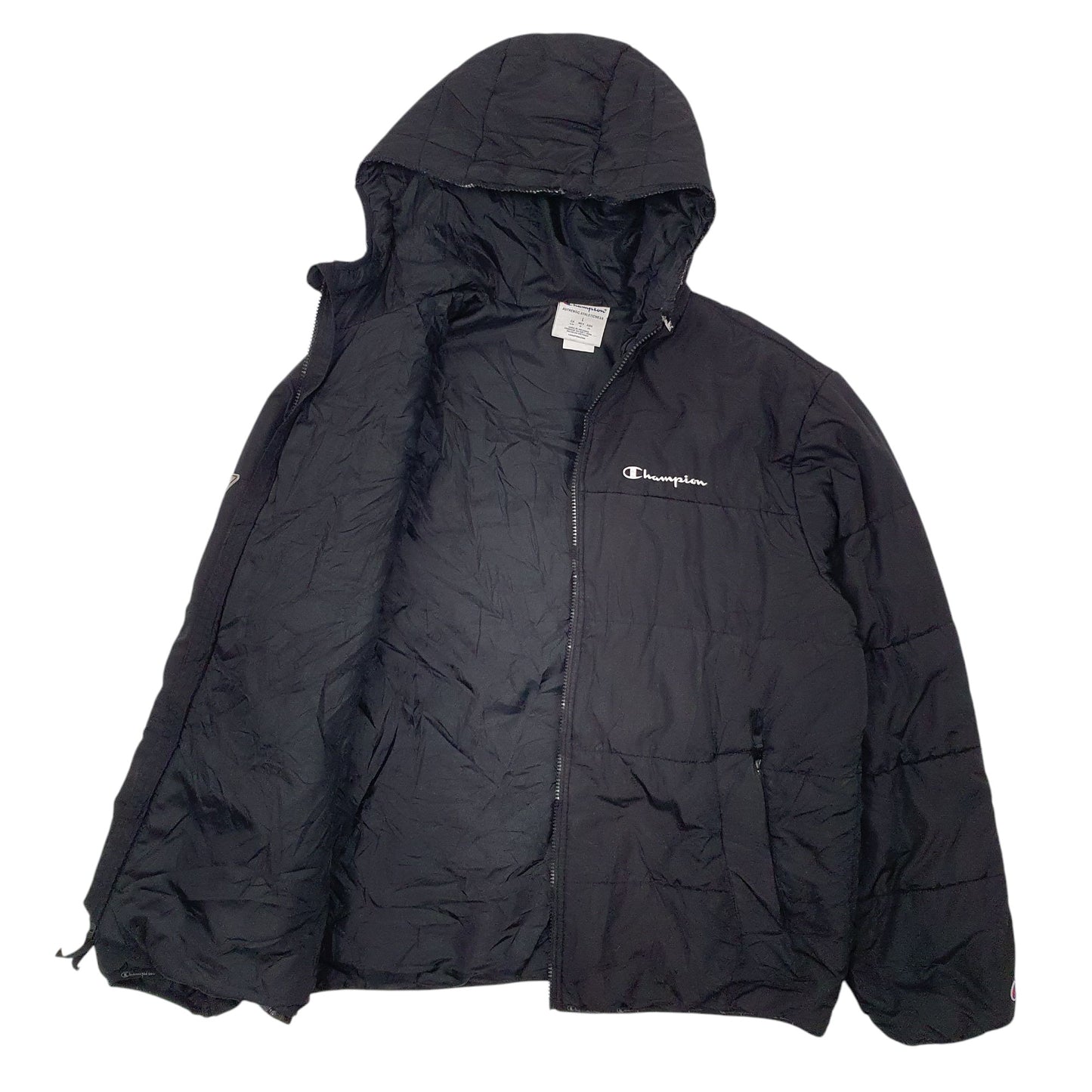 Mens Black Champion   Coat