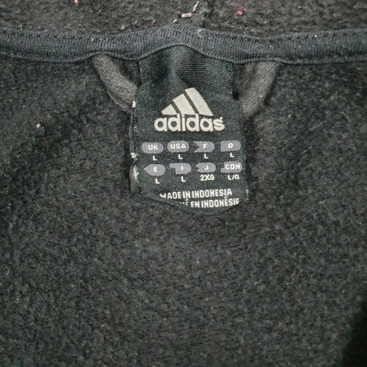 Mens Black Adidas  Full Zip Jumper