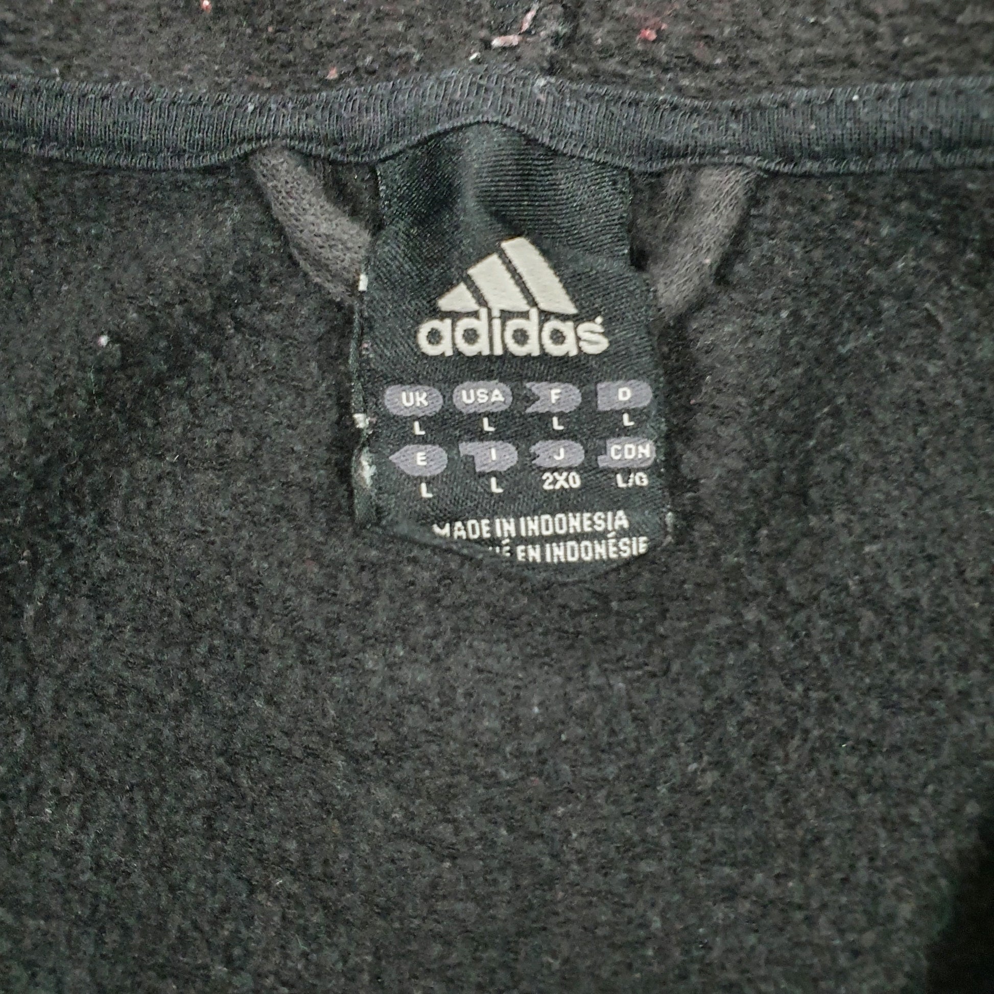 Mens Black Adidas  Full Zip Jumper