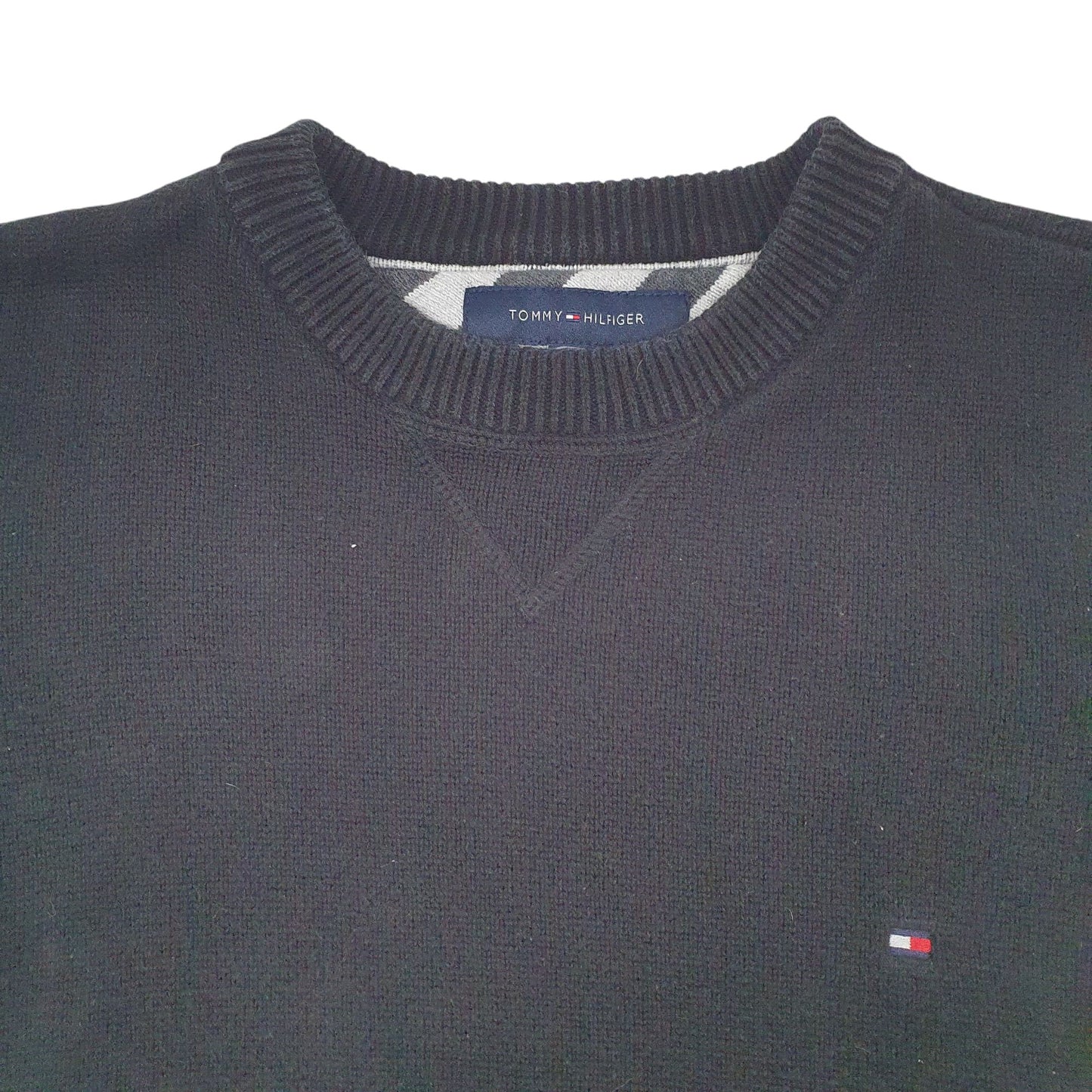 Mens Black Tommy Hilfiger  Crewneck Jumper