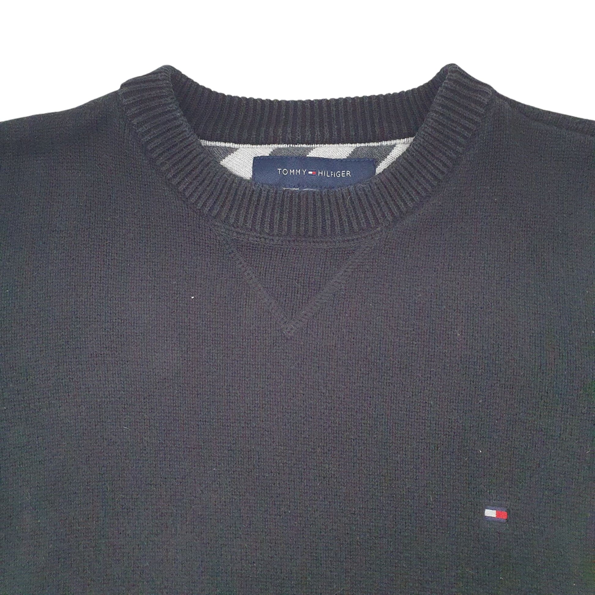 Mens Black Tommy Hilfiger  Crewneck Jumper