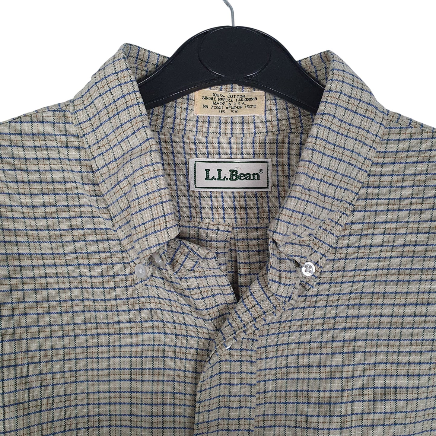 Mens Green L.L.Bean Vintage 90s Made In USA  Shirt