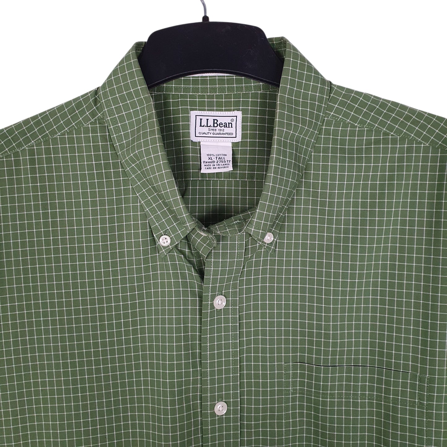 Mens Green L.L.Bean Tall  Shirt