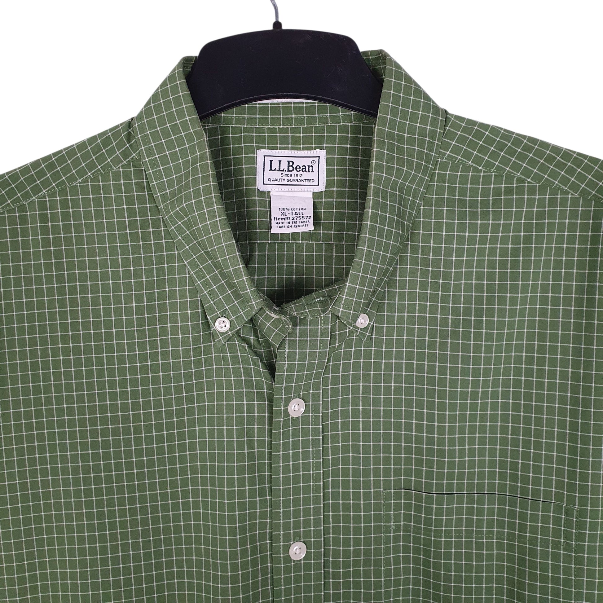 Mens Green L.L.Bean Tall  Shirt
