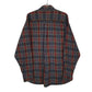 Mens Grey L.L.Bean Thick Flannel Plaid  Shirt