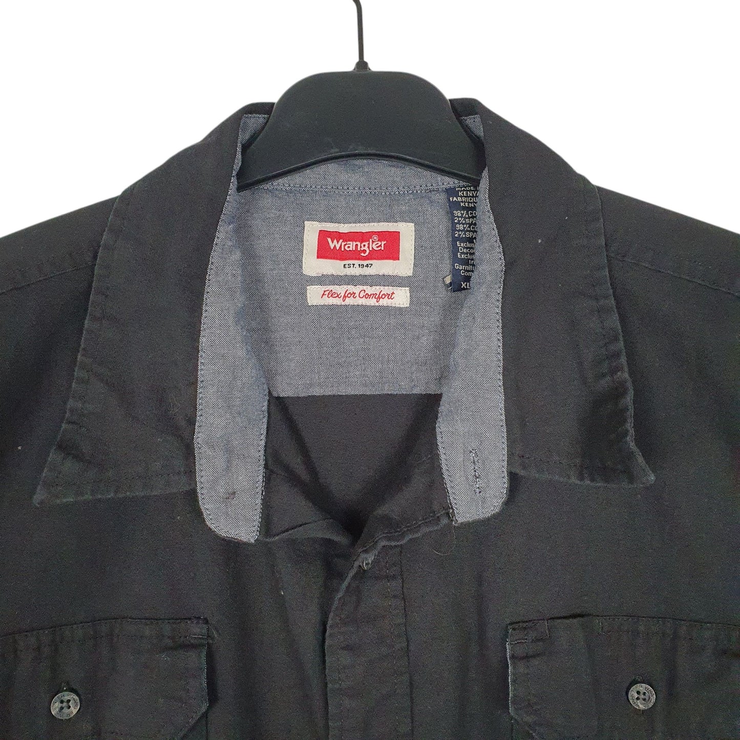 Mens Black Wrangler   Shirt