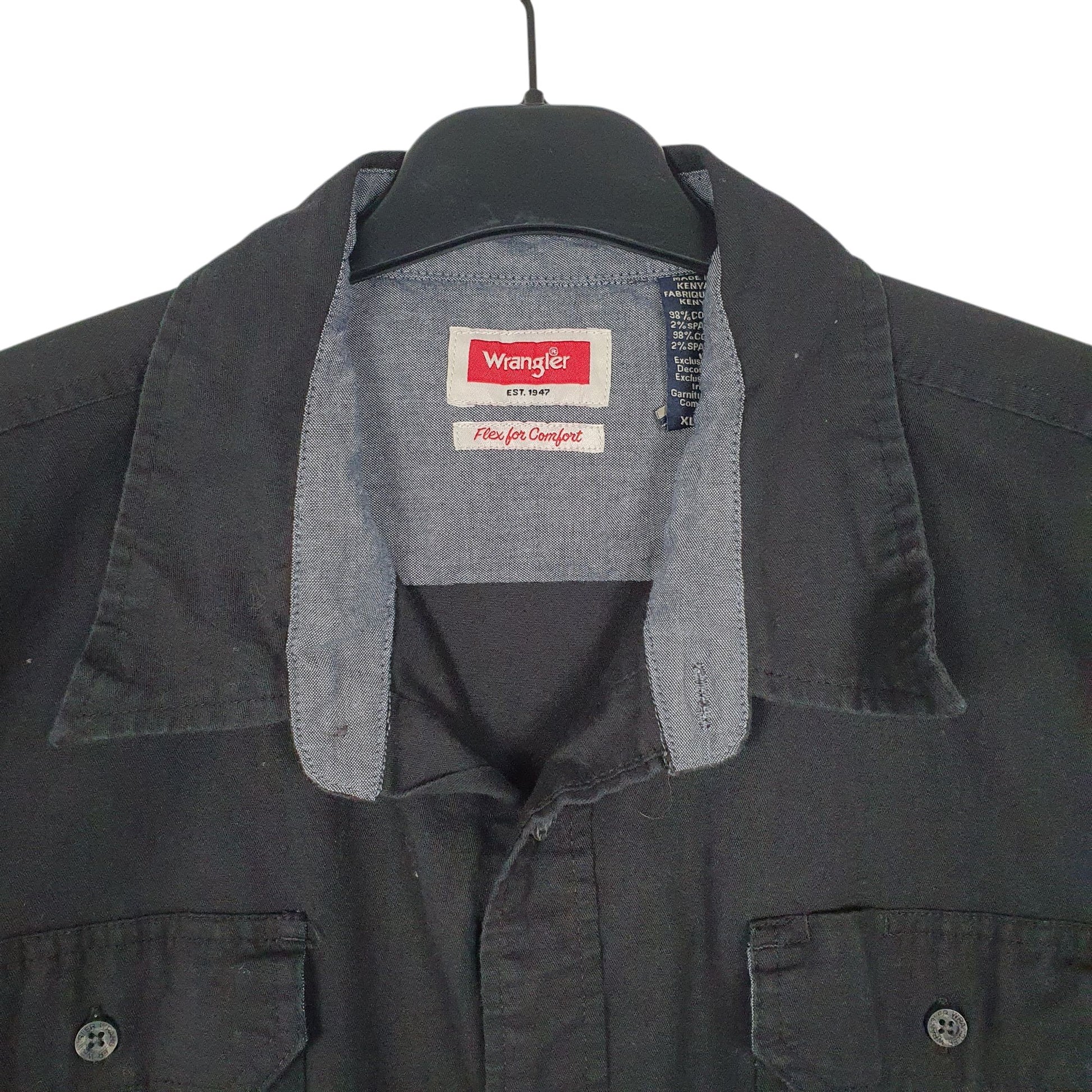 Mens Black Wrangler   Shirt