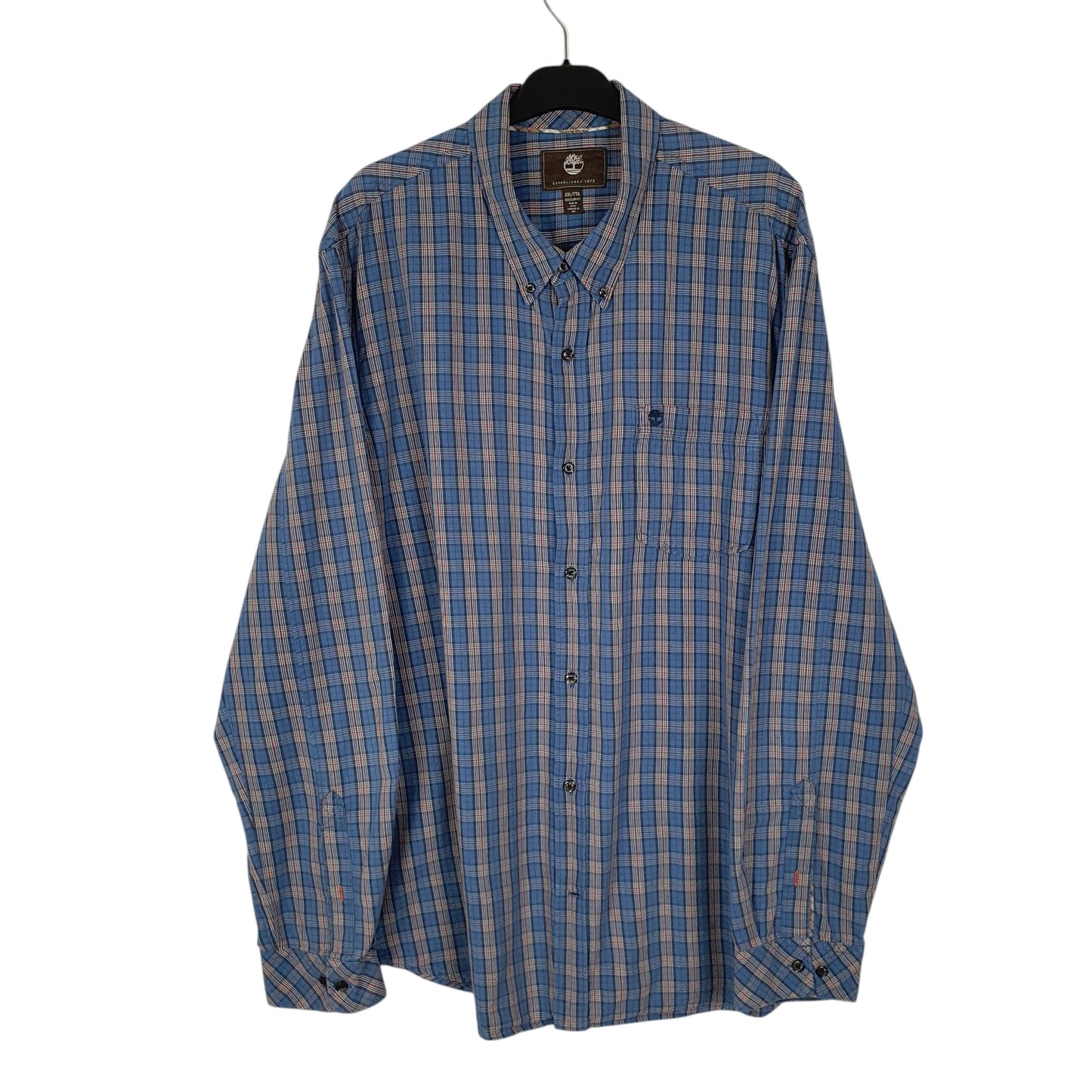 Mens Blue Timberland  Long Sleeve Shirt