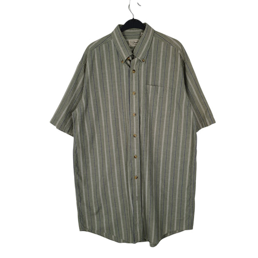 Mens Green L.L.Bean Tall Short Sleeve Shirt