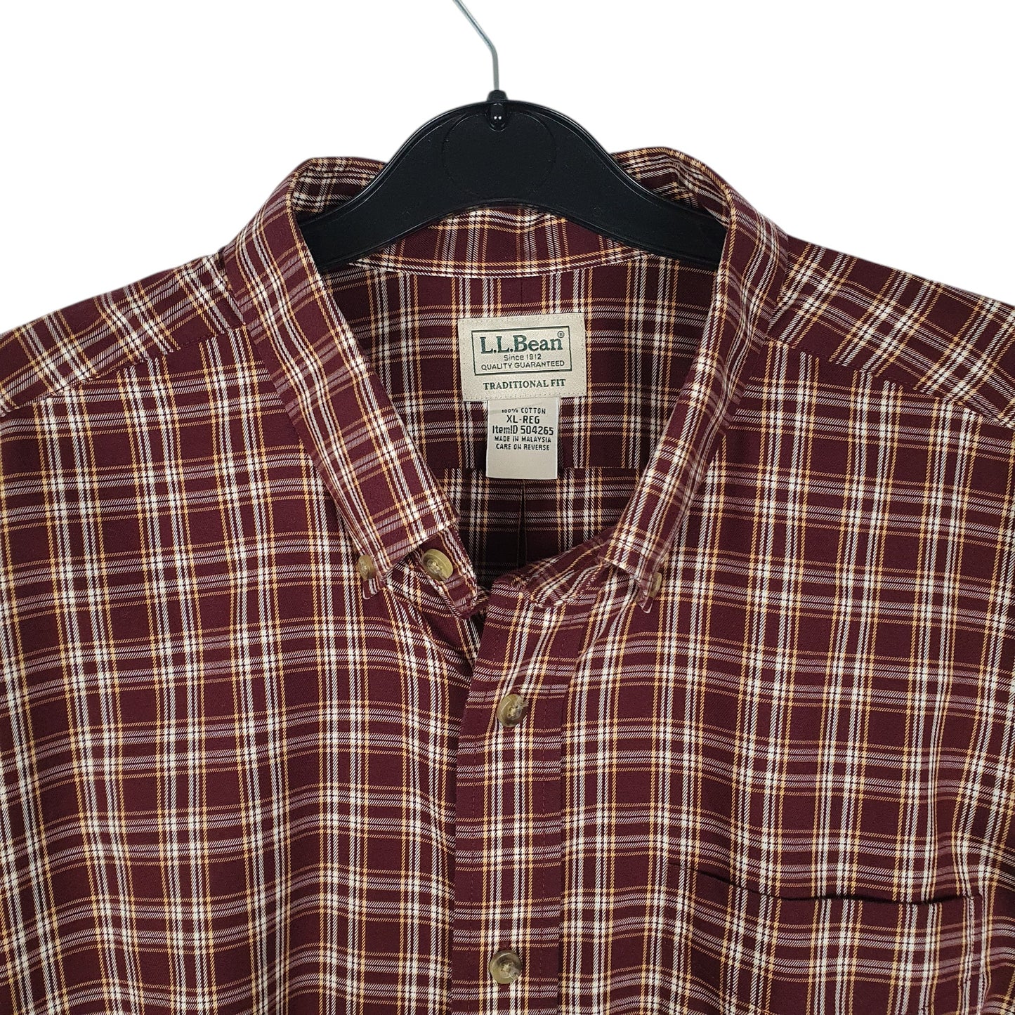 Mens Burgundy L.L.Bean   Shirt