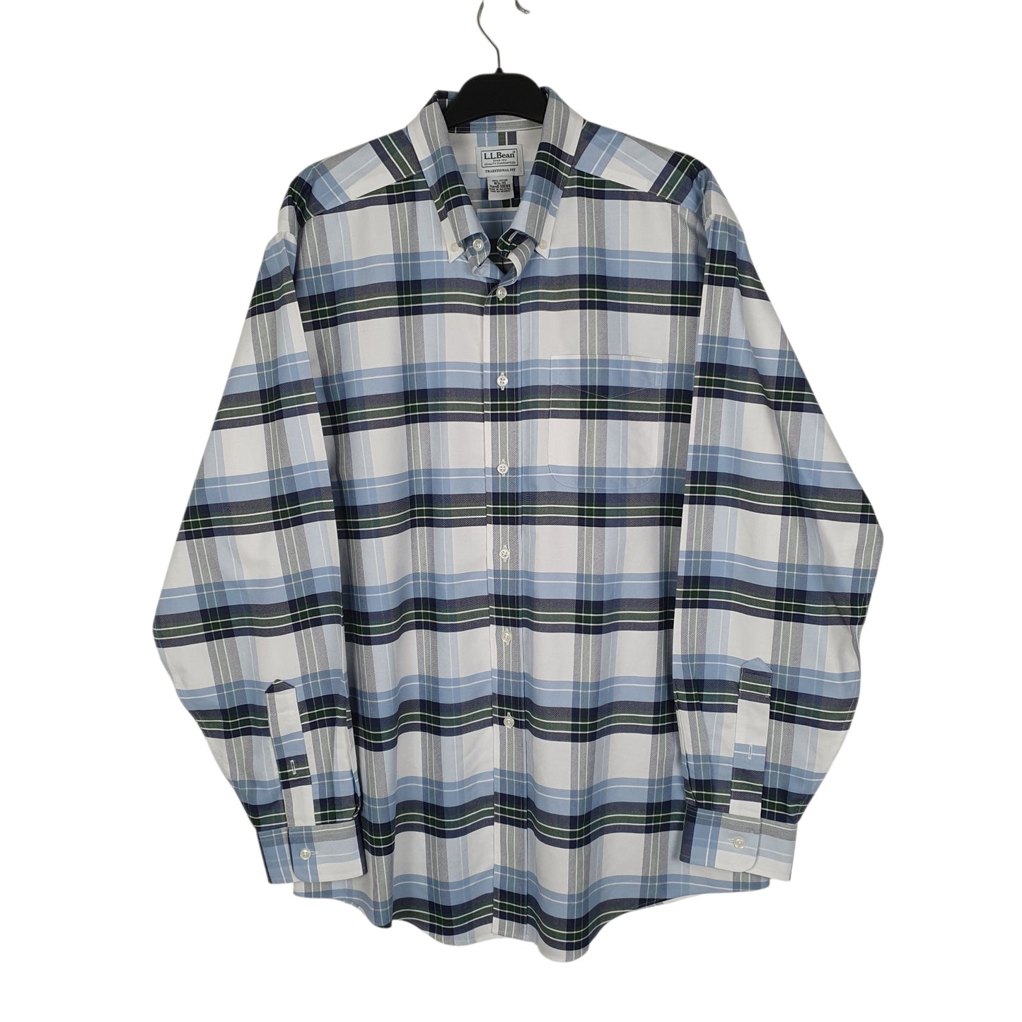Mens Blue L.L.Bean  Long Sleeve Shirt