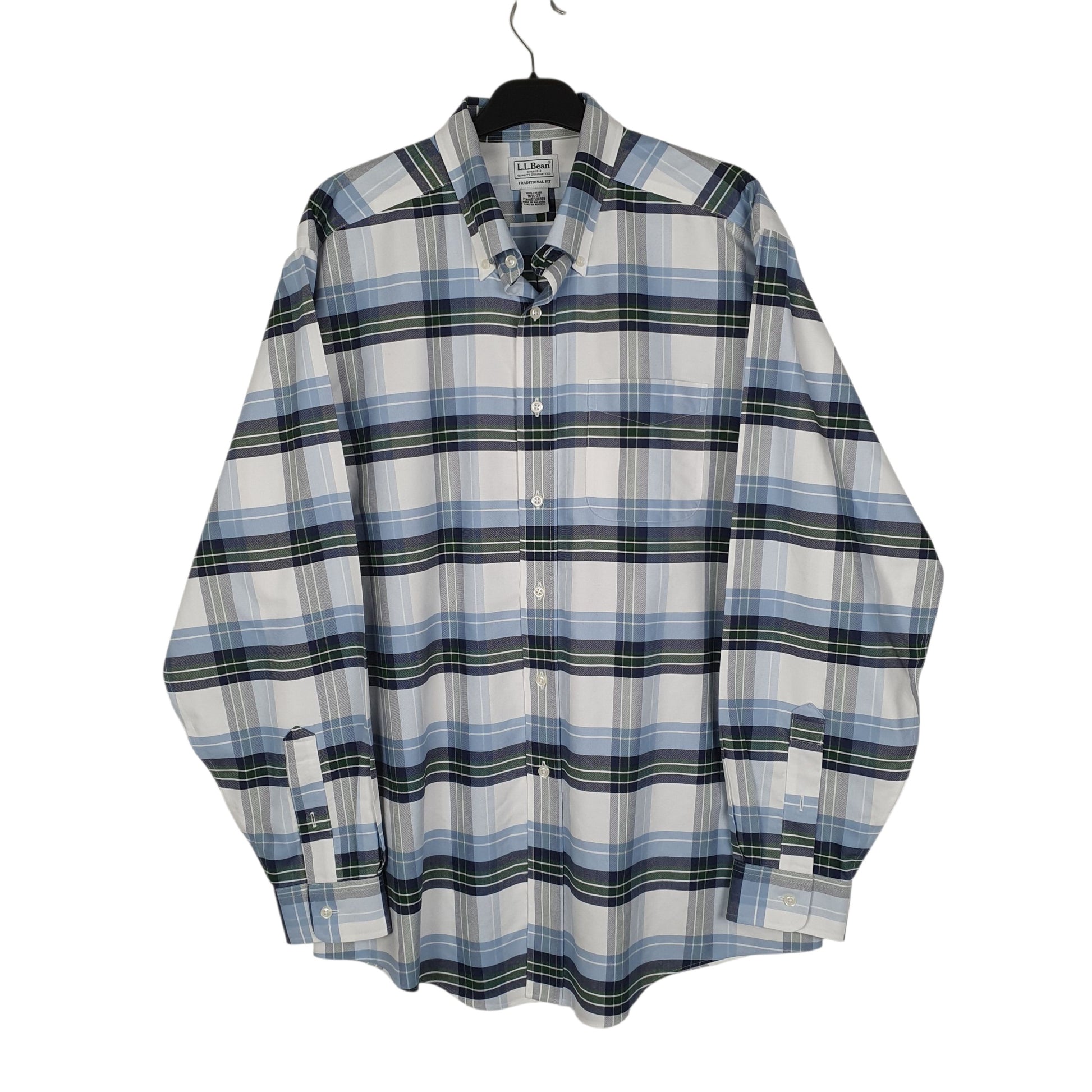 Mens Blue L.L.Bean  Long Sleeve Shirt