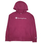 Womens Burgundy Champion Spellout Hoodie Jumper