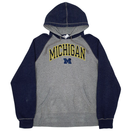 Mens Grey Champion Michigan Hoodie Jumper