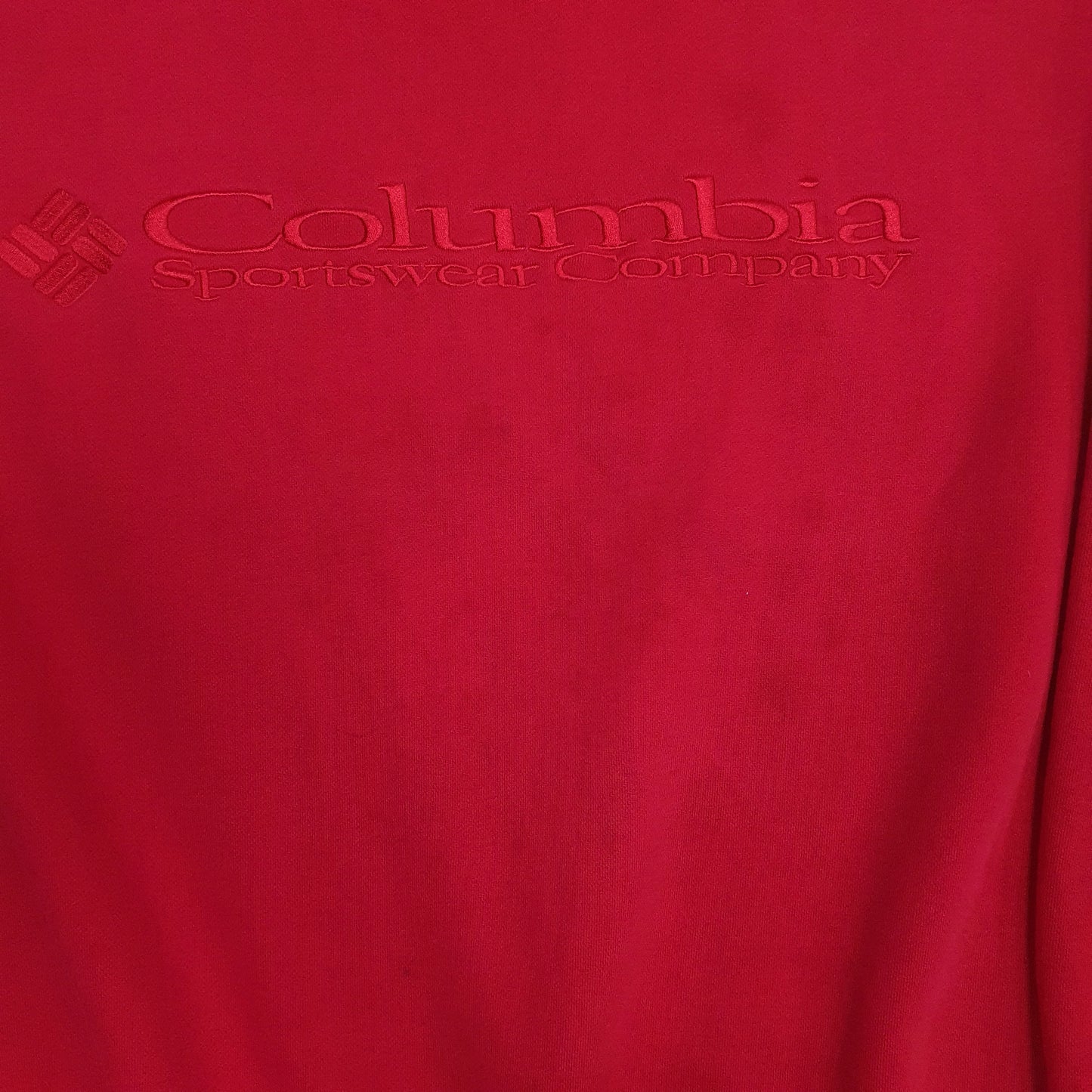 Mens Red Columbia Sportswear Company Spellout Crewneck Jumper