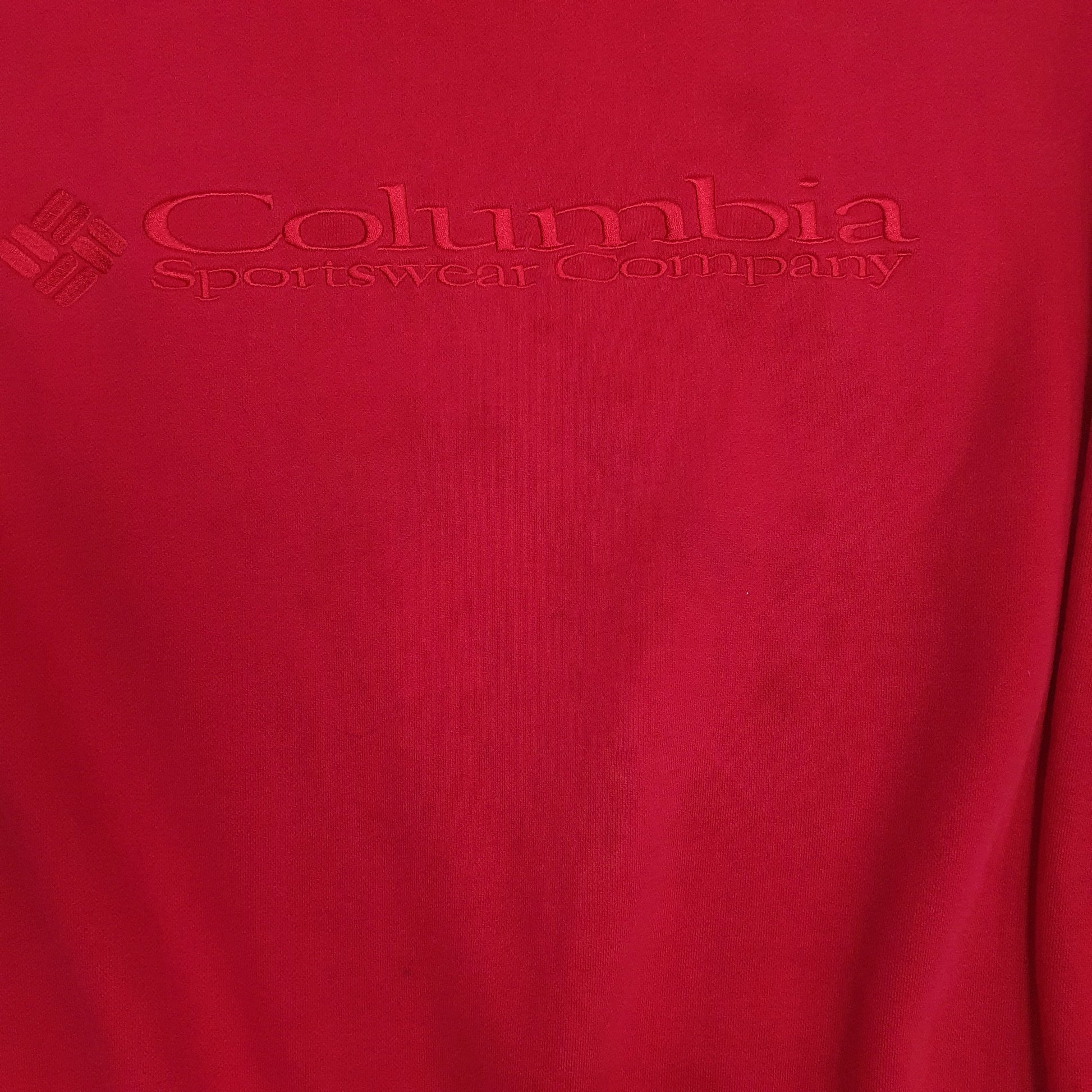 Mens Red Columbia Sportswear Company Spellout Crewneck Jumper