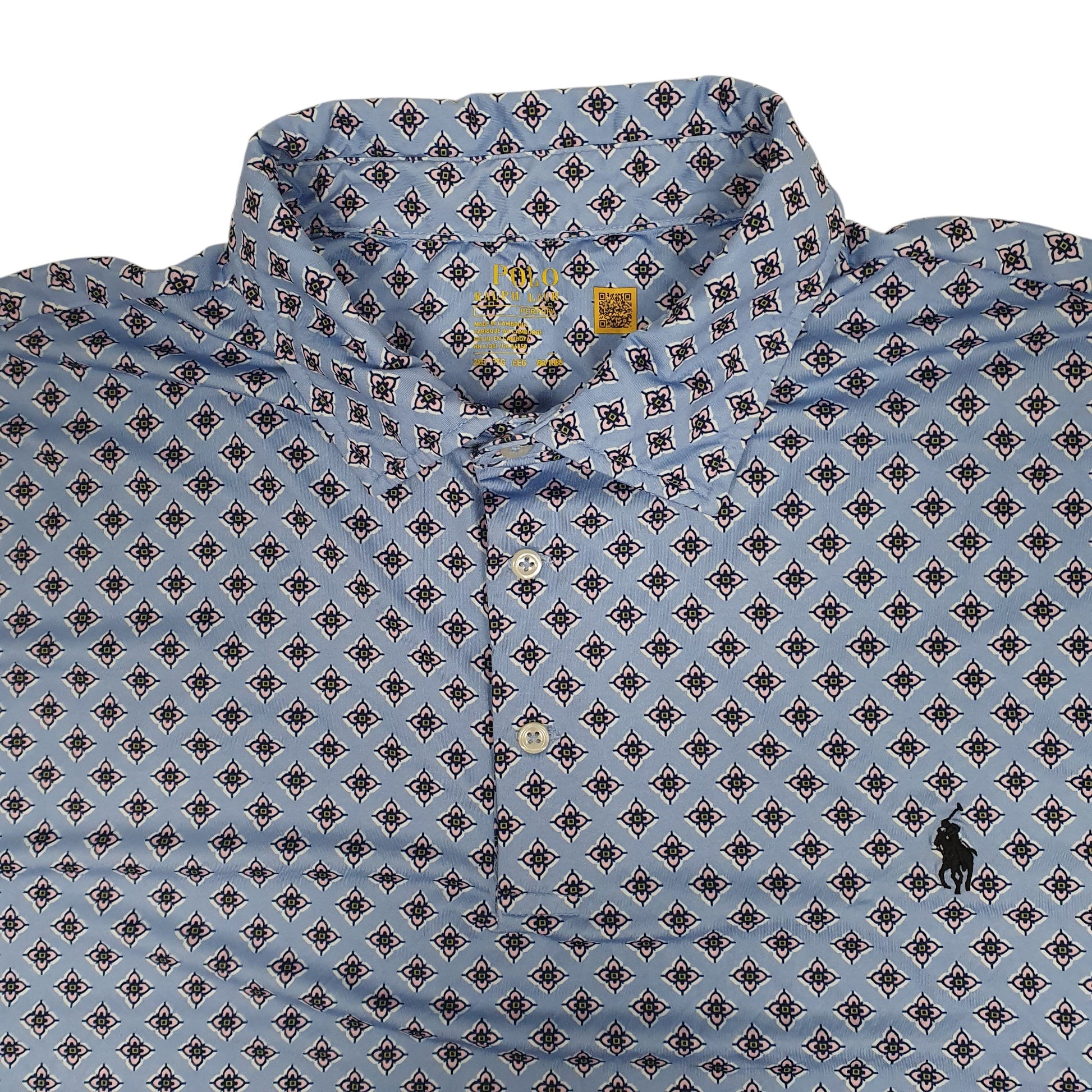 Mens Blue Polo Ralph Lauren Performance  Polo Shirt